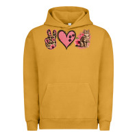 Pigment Peanut Butter Peace Love Cats Urban Hoodie - Jasminsmagicworld