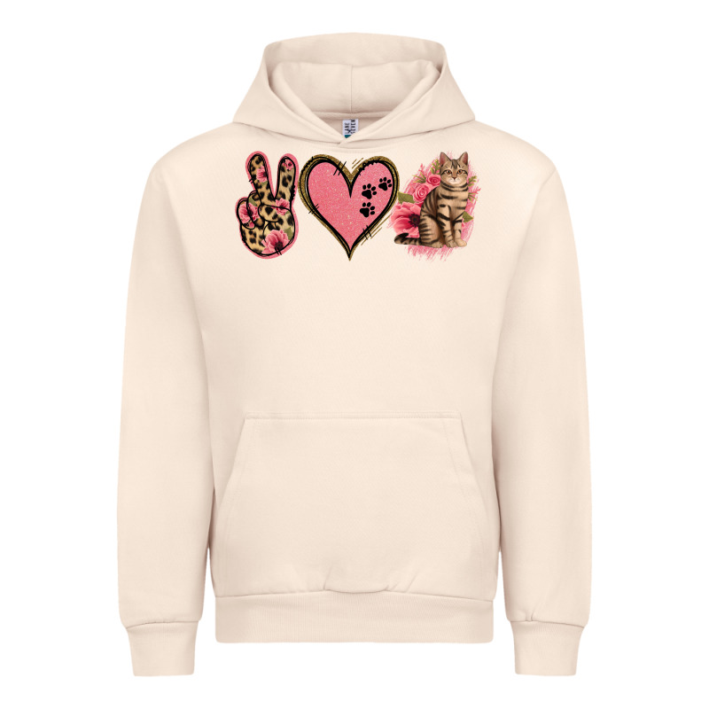 Peace Love Cats Urban Hoodie by Jasminsmagicworld | Teevron