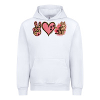 White Peace Love Cats Urban Hoodie - Jasminsmagicworld