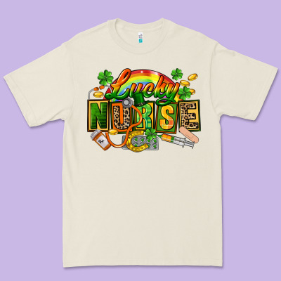 Lucky Nurse  St. Patricks Day Premium Tee Designed By Fadigitalartstudio