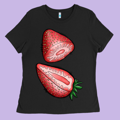 Strawberries 1 Ladies Tee Designed By Bundleandbundleshop