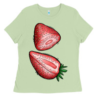 Matcha strawberries 1 Ladies Tee - BundleAndBundleShop