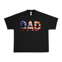 Black American Flag Dad 4th of July Urban Heavy Tee - LillyAllenDesigns