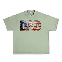 Oil Green American Flag Dad 4th of July Urban Heavy Tee - LillyAllenDesigns