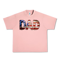 Salmon American Flag Dad 4th of July Urban Heavy Tee - LillyAllenDesigns