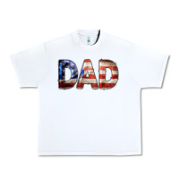 White American Flag Dad 4th of July Urban Heavy Tee - LillyAllenDesigns