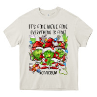 Cream its fine were fine everything is fine cnacrew Heavy Core Tee - FaDigitalArtStudio
