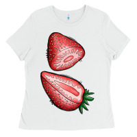 White strawberries 1 Ladies Tee - BundleAndBundleShop