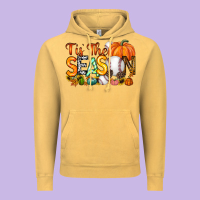Tis The Season Baseball Vintage Hoodie Designed By Racoondesign
