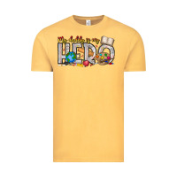 Vintage Mustard My Daddy is my Hero Teacher Vintage Tee - CowhideDigitalArt