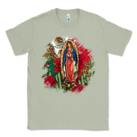 Matcha Our Lady Of Guadalupe Mexican Flag Cactus Roses Classic Tee - FaDigitalArtStudio