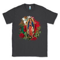 Smoke Our Lady Of Guadalupe Mexican Flag Cactus Roses Classic Tee - FaDigitalArtStudio