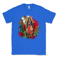True Royal Our Lady Of Guadalupe Mexican Flag Cactus Roses Classic Tee - FaDigitalArtStudio