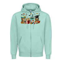 Seafoam senior 2023 graduation coffee Zipper Hoodie - Jasminsmagicworld