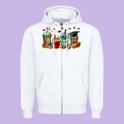 Senior 2023 Graduation Coffee Zipper Hoodie Designed By Jasminsmagicworld