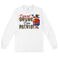 White i'm drunk i'm patrıtoc Long Sleeve Tee - CowhideDigitalArt