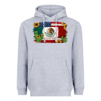 Heather Grey mexican american flag background Heavyweight Hoodie - Jasminsmagicworld