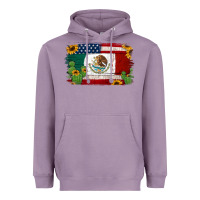 Lavender mexican american flag background Heavyweight Hoodie - Jasminsmagicworld