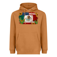 Meerkat mexican american flag background Heavyweight Hoodie - Jasminsmagicworld