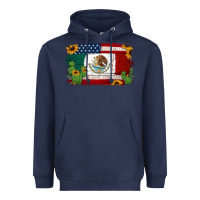Navy mexican american flag background Heavyweight Hoodie - Jasminsmagicworld