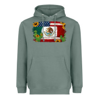 Sage mexican american flag background Heavyweight Hoodie - Jasminsmagicworld