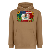 Toasted Coconut mexican american flag background Heavyweight Hoodie - Jasminsmagicworld