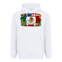 White mexican american flag background Heavyweight Hoodie - Jasminsmagicworld