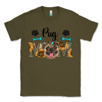 Army Green western pug mom Classic Tee - RanaPortraitStore