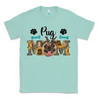 Seafoam western pug mom Classic Tee - RanaPortraitStore