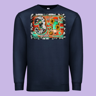 Western Back To School 3rd Grade Premium Sweatshirt Designed By Jasminsmagicworld