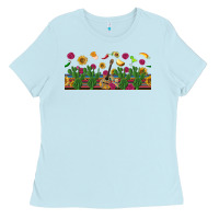 Baby Blue mexican sombrero guitar rose cactus libbey  cup Ladies Tee - BundleAndBundleShop