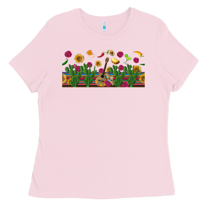 Mexican Sombrero Guitar Rose Cactus Libbey  Cup Ladies Tee by BundleAndBundleShop | Teevron