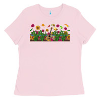 Bubblegum Pink mexican sombrero guitar rose cactus libbey  cup Ladies Tee - BundleAndBundleShop