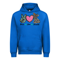 Cobalt peace love frenchie Urban Hoodie - RanaPortraitStore