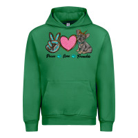 Emerald peace love frenchie Urban Hoodie - RanaPortraitStore