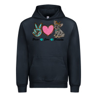 Navy peace love frenchie Urban Hoodie - RanaPortraitStore