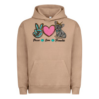 Pigment Burro peace love frenchie Urban Hoodie - RanaPortraitStore
