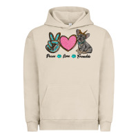Pigment French Oak peace love frenchie Urban Hoodie - RanaPortraitStore