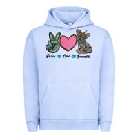 Pigment Grape Ice peace love frenchie Urban Hoodie - RanaPortraitStore