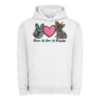 Pigment Lunar Rock peace love frenchie Urban Hoodie - RanaPortraitStore