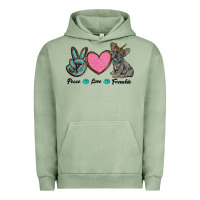 Pigment Oil Green peace love frenchie Urban Hoodie - RanaPortraitStore