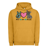 Pigment Peanut Butter peace love frenchie Urban Hoodie - RanaPortraitStore
