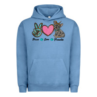 Peace Love Frenchie Urban Hoodie | Teevron