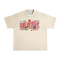 Sandshell Nurse Valentine Urban Heavy Tee - CowhideDigitalArt