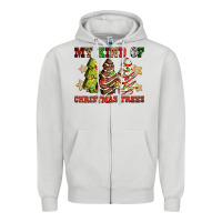 Dove Grey My kind of Christmas trees Zipper Hoodie - RanaPortraitStore