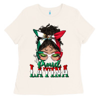 Bone proud latina messy bun mama Ladies Tee - BundleAndBundleShop
