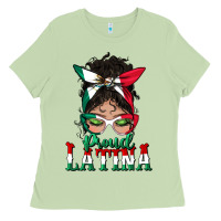 Matcha proud latina messy bun mama Ladies Tee - BundleAndBundleShop