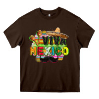 Chocolate Brown Viva Mexico Heavy Core Tee - FaDigitalArtStudio
