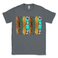 Charcoal Heather western brushstrokes Classic Tee - OliviaCreatesArt
