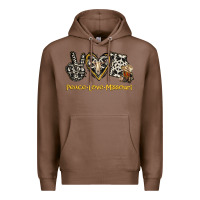 Chestnut Peace Love Missouri Premium Hoodie - Jasminsmagicworld